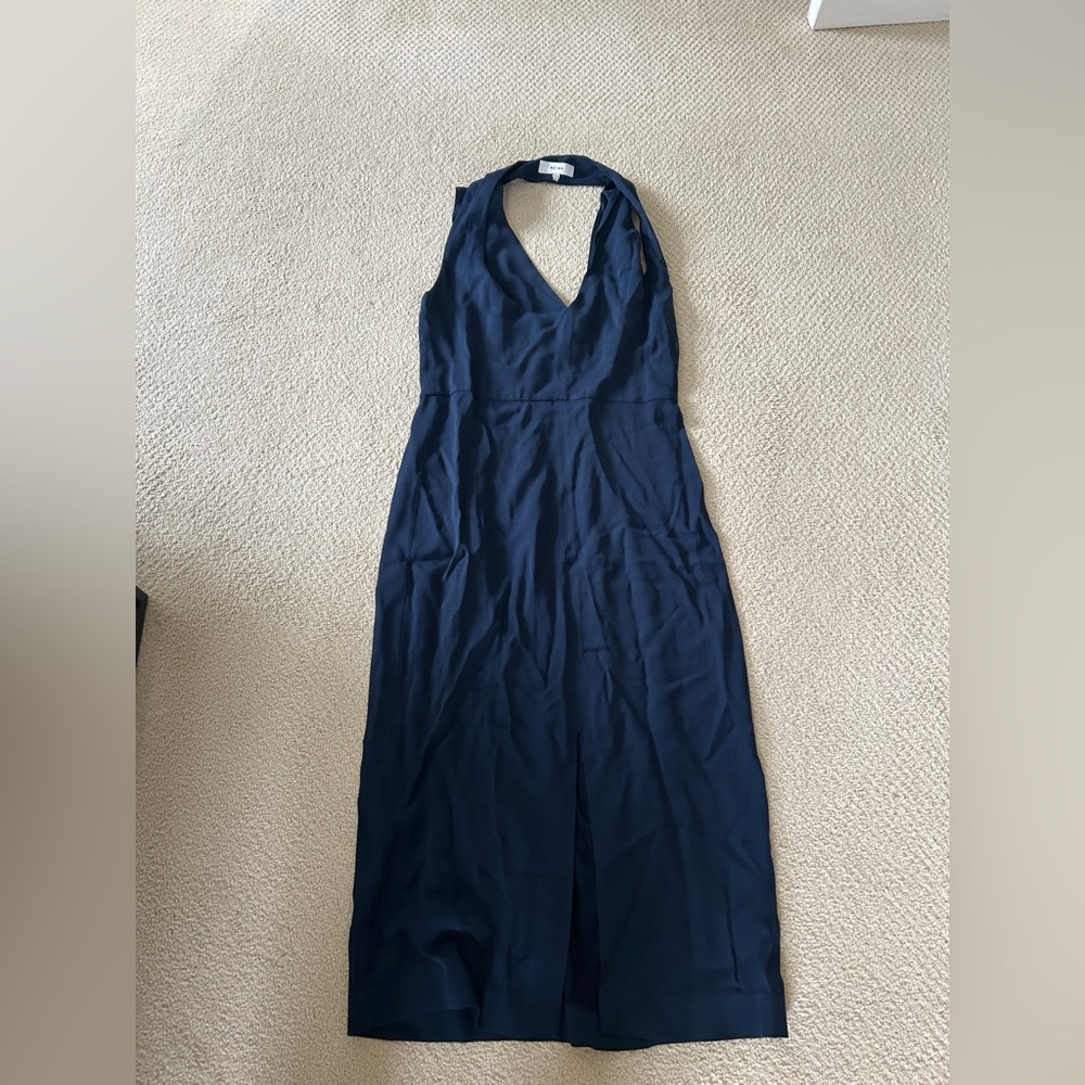 REISS halter navy dress